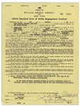 Two January 1959 Contracts Signed by Moe Howard, Who Signs Each ''The 3 Stooges'' & ''Moe Howard'' -- AGVA Contracts for Three Stooges Performances -- Each Measures 8.5'' x 11'', Very Good